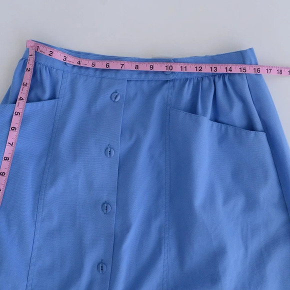 Vintage Koret Baby Blue Button Down Midi Skirt - Picture 2 of 11